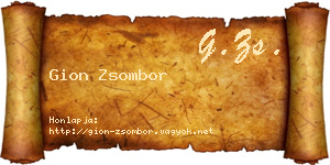 Gion Zsombor névjegykártya